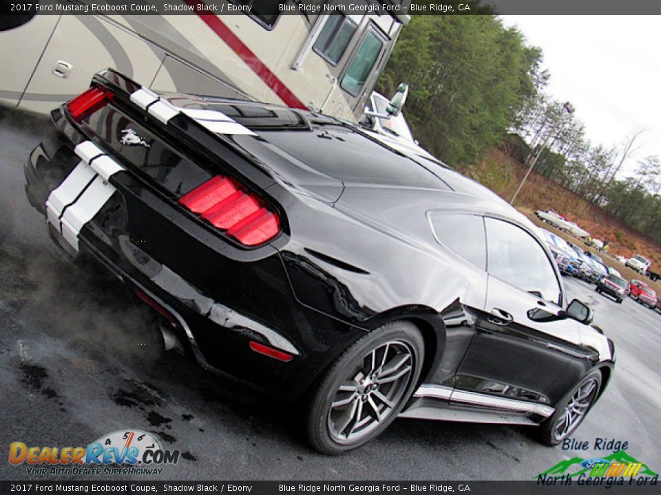 2017 Ford Mustang Ecoboost Coupe Shadow Black / Ebony Photo #28