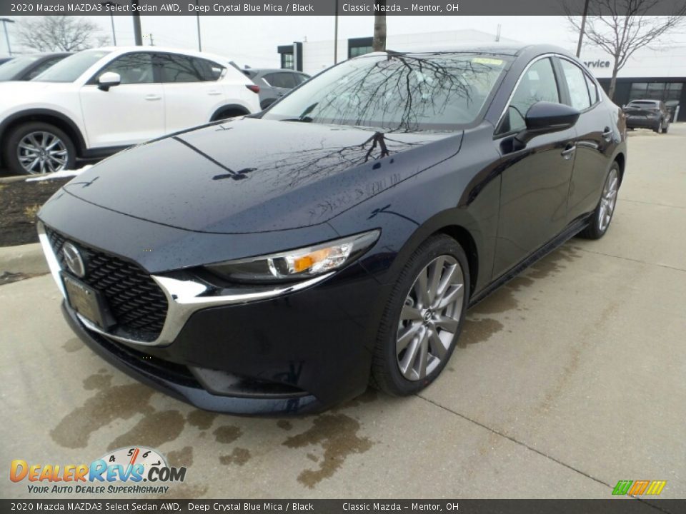 2020 Mazda MAZDA3 Select Sedan AWD Deep Crystal Blue Mica / Black Photo #3
