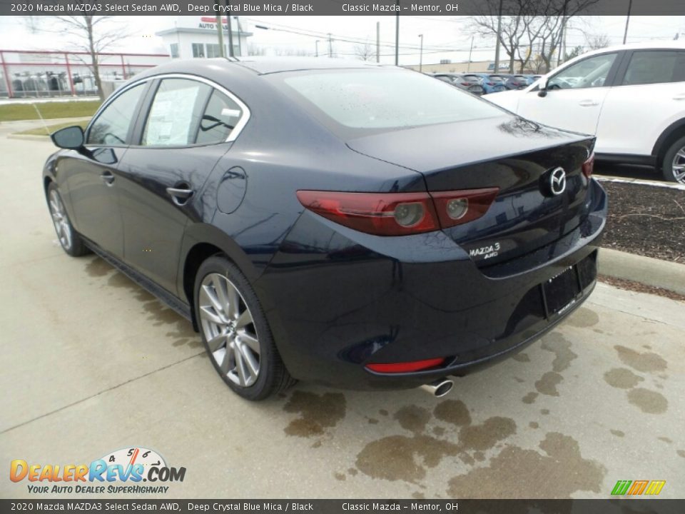 2020 Mazda MAZDA3 Select Sedan AWD Deep Crystal Blue Mica / Black Photo #5