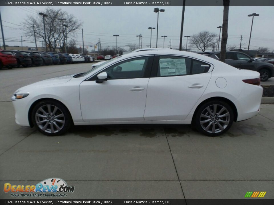 2020 Mazda MAZDA3 Sedan Snowflake White Pearl Mica / Black Photo #4