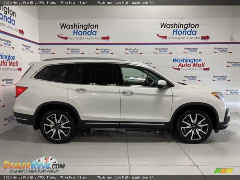 2020 Honda Pilot Elite AWD Platinum White Pearl / Black Photo #1
