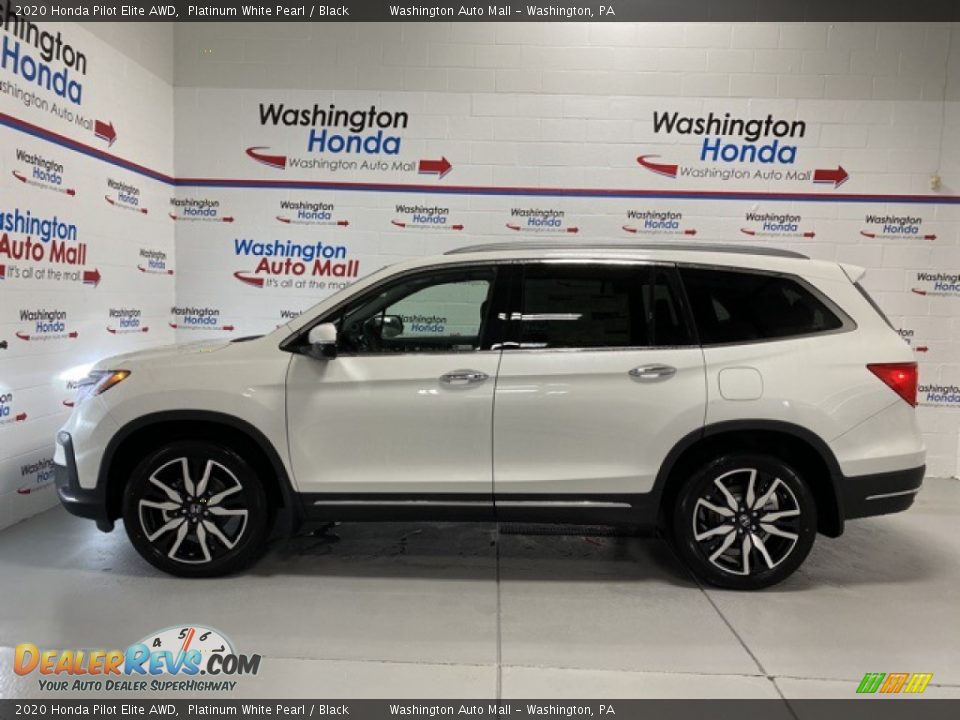 2020 Honda Pilot Elite AWD Platinum White Pearl / Black Photo #5
