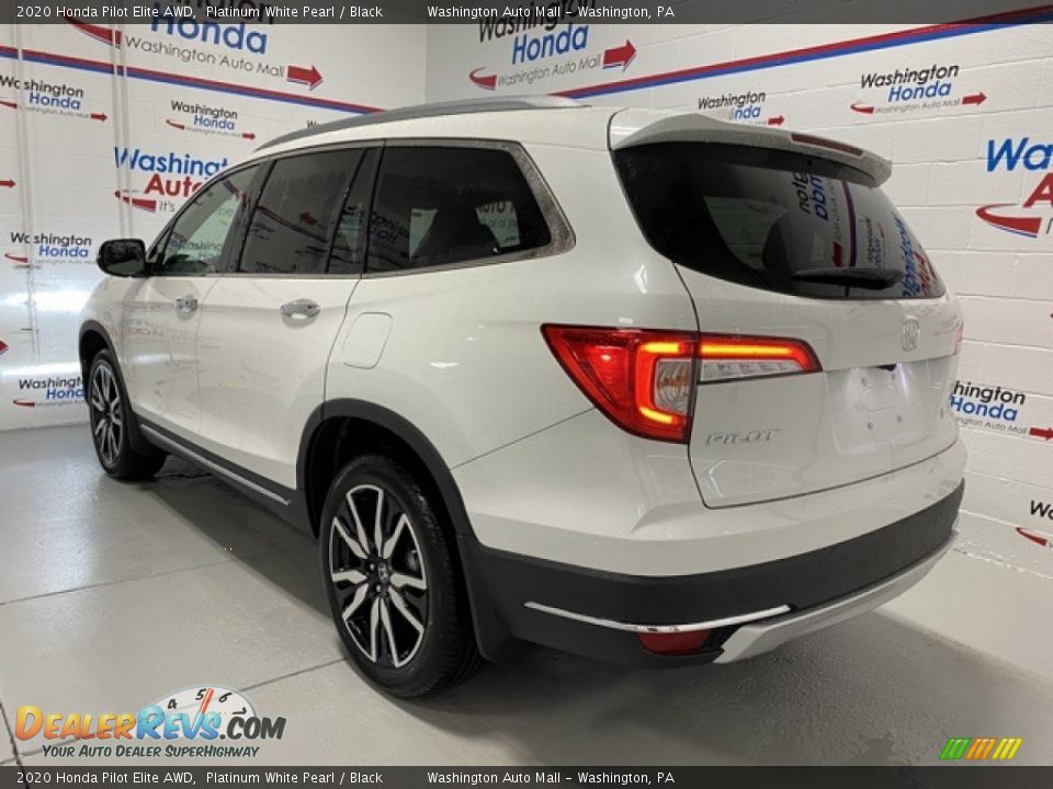 2020 Honda Pilot Elite AWD Platinum White Pearl / Black Photo #6