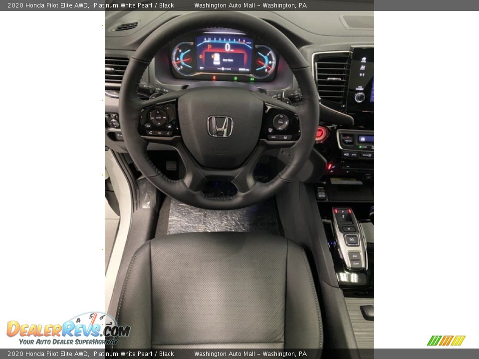 2020 Honda Pilot Elite AWD Platinum White Pearl / Black Photo #13