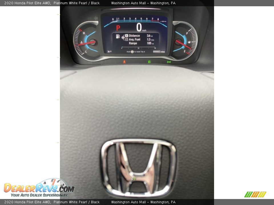 2020 Honda Pilot Elite AWD Platinum White Pearl / Black Photo #30