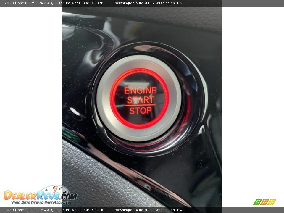 2020 Honda Pilot Elite AWD Platinum White Pearl / Black Photo #36