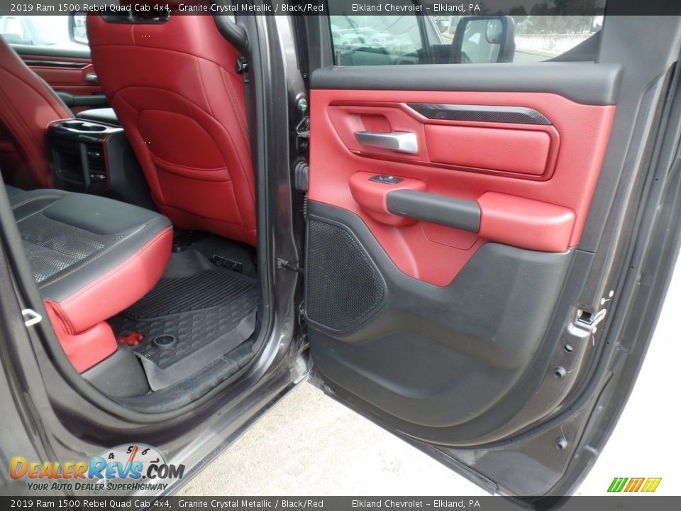 2019 Ram 1500 Rebel Quad Cab 4x4 Granite Crystal Metallic / Black/Red Photo #33