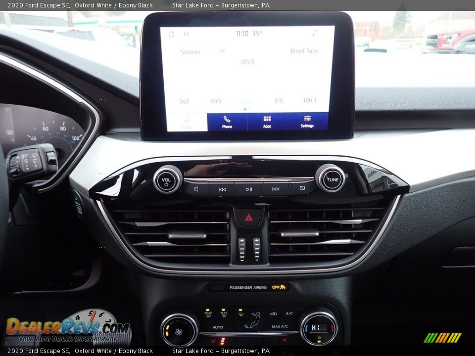 2020 Ford Escape SE Oxford White / Ebony Black Photo #20