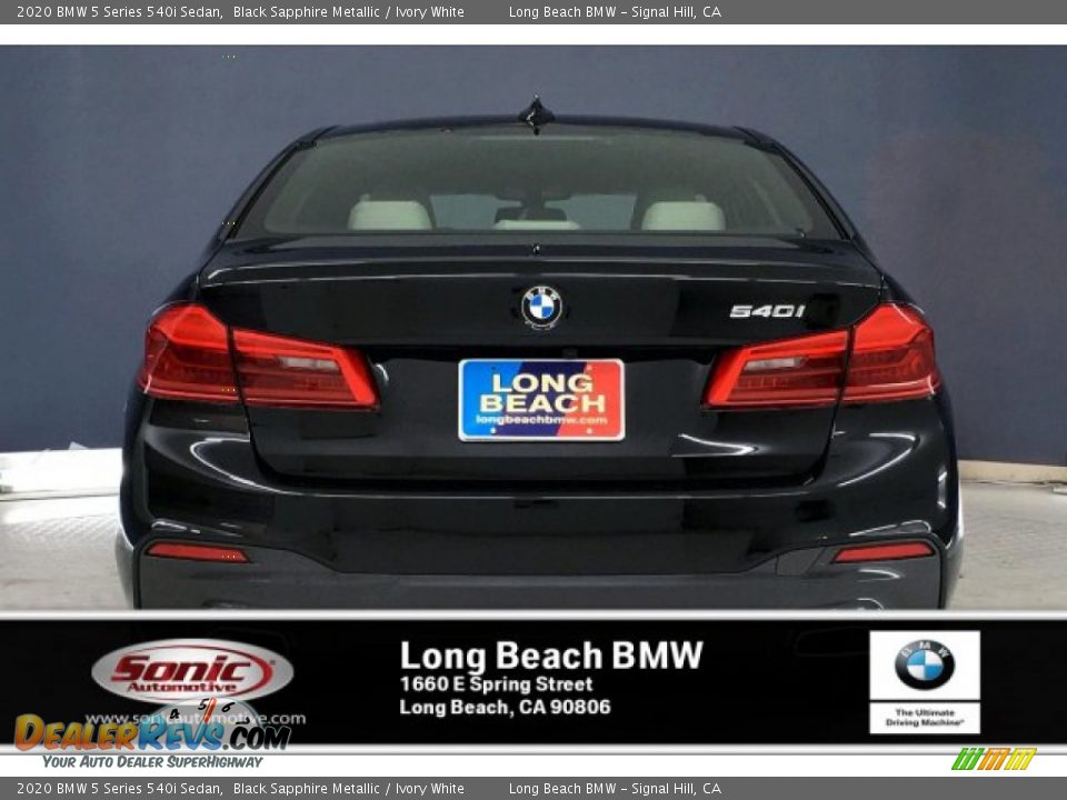 2020 BMW 5 Series 540i Sedan Black Sapphire Metallic / Ivory White Photo #3