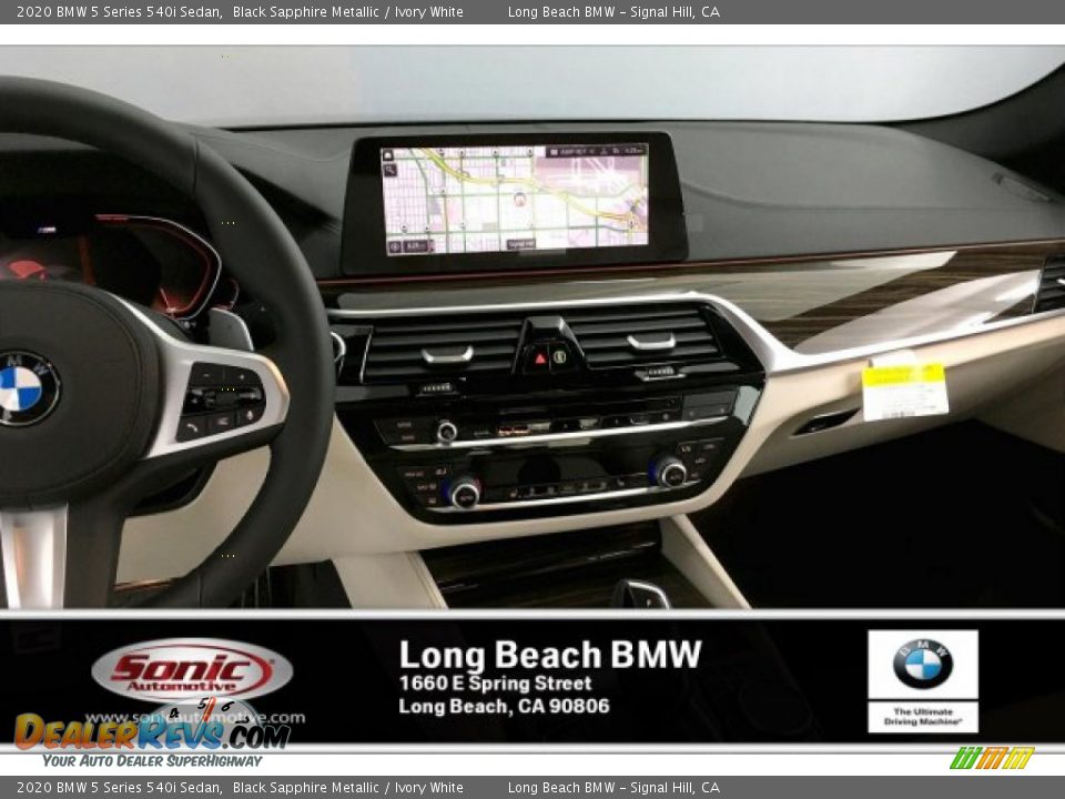 2020 BMW 5 Series 540i Sedan Black Sapphire Metallic / Ivory White Photo #5