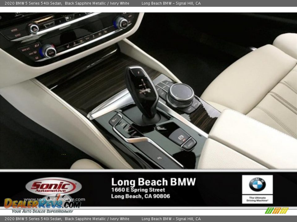 2020 BMW 5 Series 540i Sedan Black Sapphire Metallic / Ivory White Photo #6