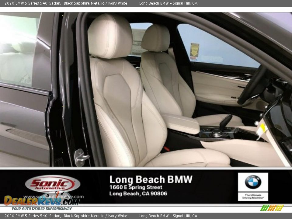 2020 BMW 5 Series 540i Sedan Black Sapphire Metallic / Ivory White Photo #7