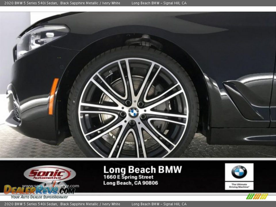 2020 BMW 5 Series 540i Sedan Black Sapphire Metallic / Ivory White Photo #9