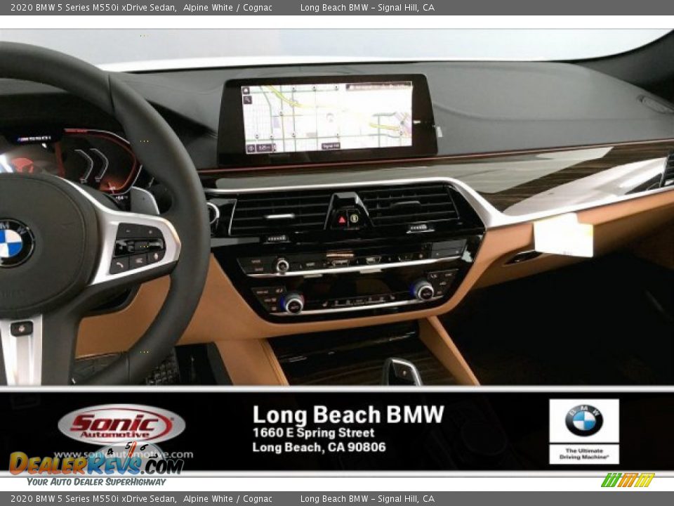 2020 BMW 5 Series M550i xDrive Sedan Alpine White / Cognac Photo #2