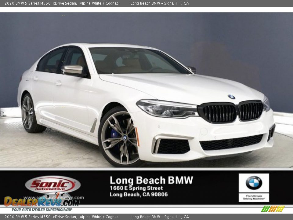 2020 BMW 5 Series M550i xDrive Sedan Alpine White / Cognac Photo #3