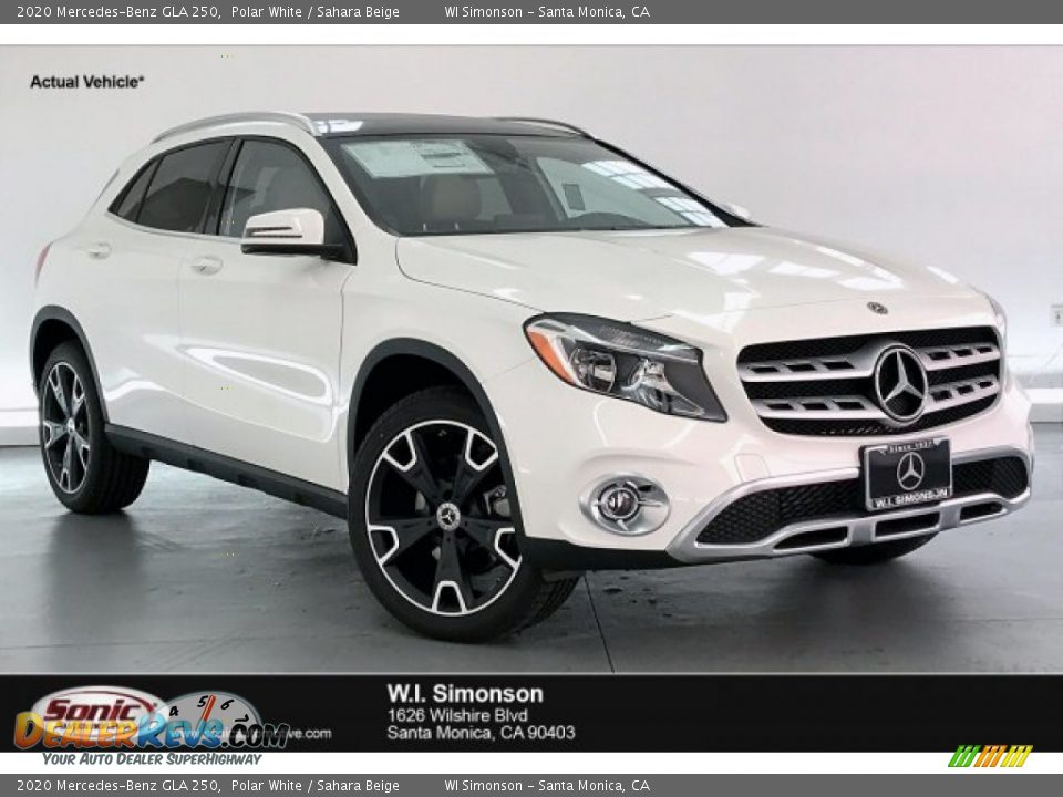 2020 Mercedes-Benz GLA 250 Polar White / Sahara Beige Photo #3