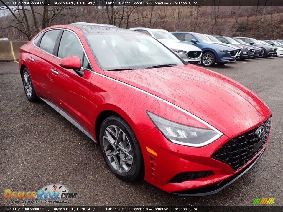 2020 Hyundai Sonata SEL Calypso Red / Dark Gray Photo #3