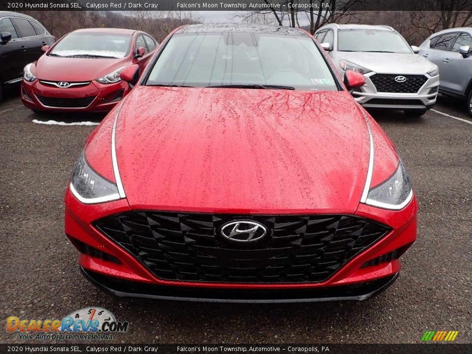 2020 Hyundai Sonata SEL Calypso Red / Dark Gray Photo #4