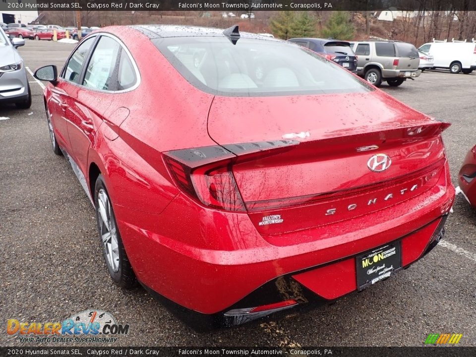 2020 Hyundai Sonata SEL Calypso Red / Dark Gray Photo #6