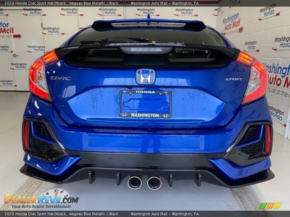 2020 Honda Civic Sport Hatchback Aegean Blue Metallic / Black Photo #7
