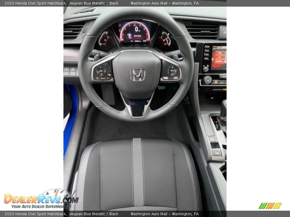 2020 Honda Civic Sport Hatchback Aegean Blue Metallic / Black Photo #13