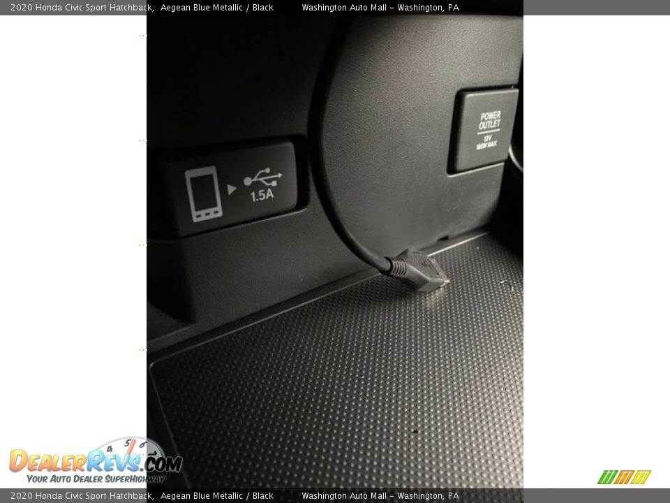 2020 Honda Civic Sport Hatchback Aegean Blue Metallic / Black Photo #32