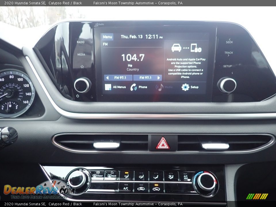 2020 Hyundai Sonata SE Calypso Red / Black Photo #13