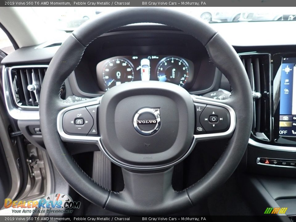 2019 Volvo S60 T6 AWD Momentum Steering Wheel Photo #18