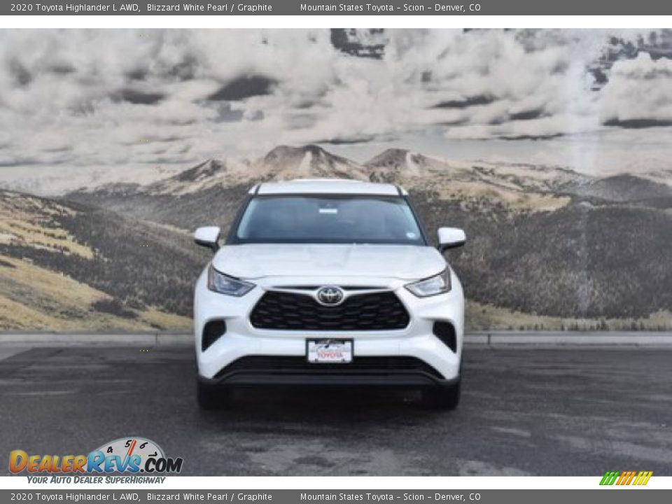 2020 Toyota Highlander L AWD Blizzard White Pearl / Graphite Photo #2
