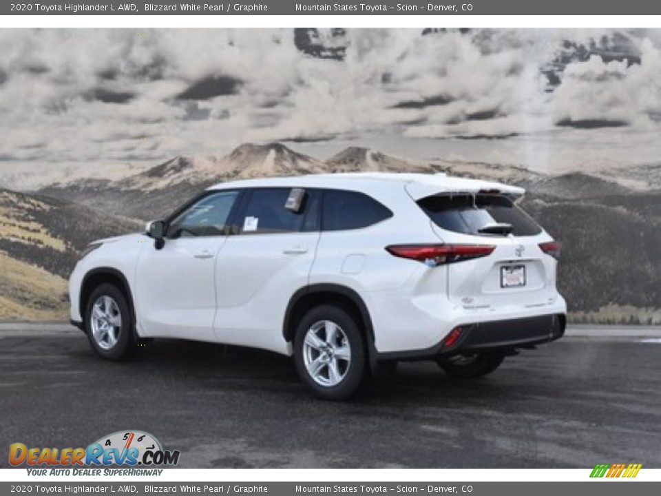 2020 Toyota Highlander L AWD Blizzard White Pearl / Graphite Photo #3