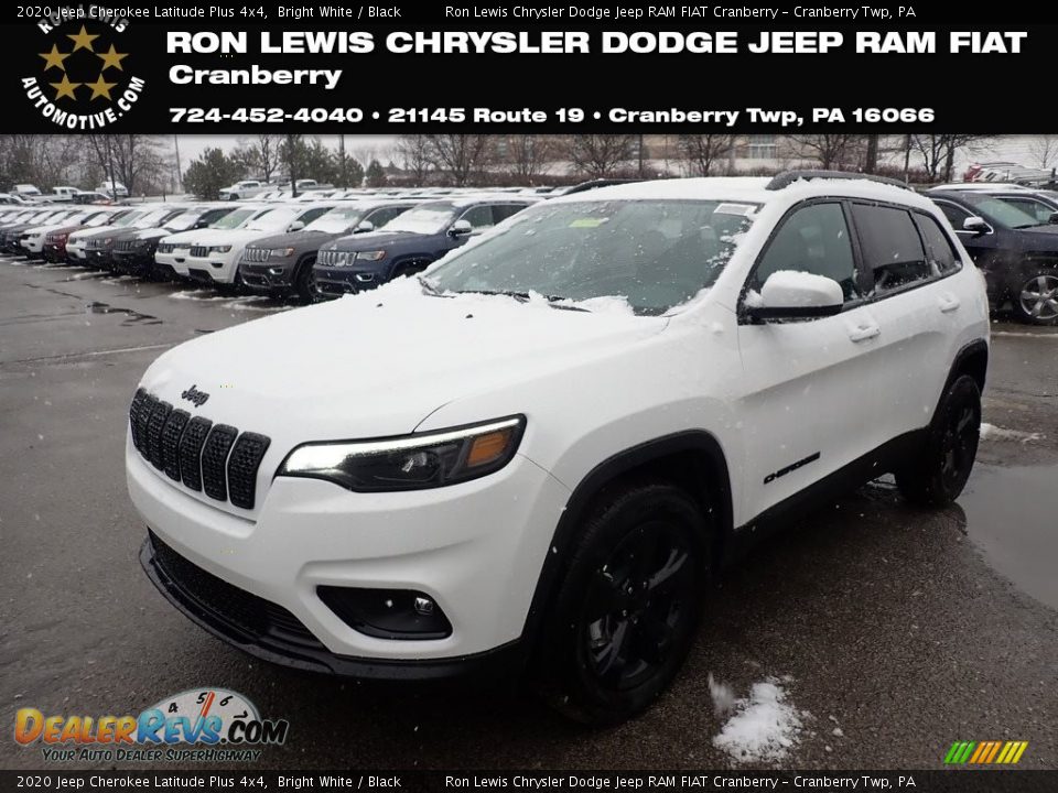 2020 Jeep Cherokee Latitude Plus 4x4 Bright White / Black Photo #1