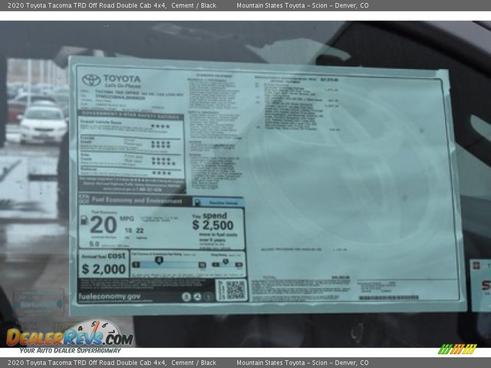 2020 Toyota Tacoma TRD Off Road Double Cab 4x4 Cement / Black Photo #11