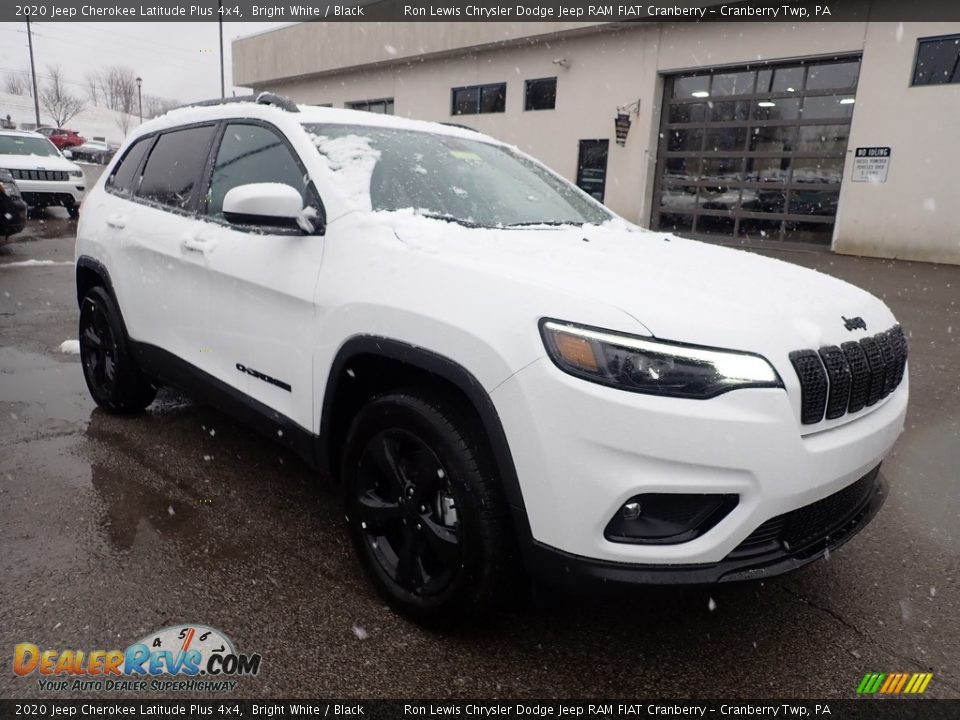 2020 Jeep Cherokee Latitude Plus 4x4 Bright White / Black Photo #7