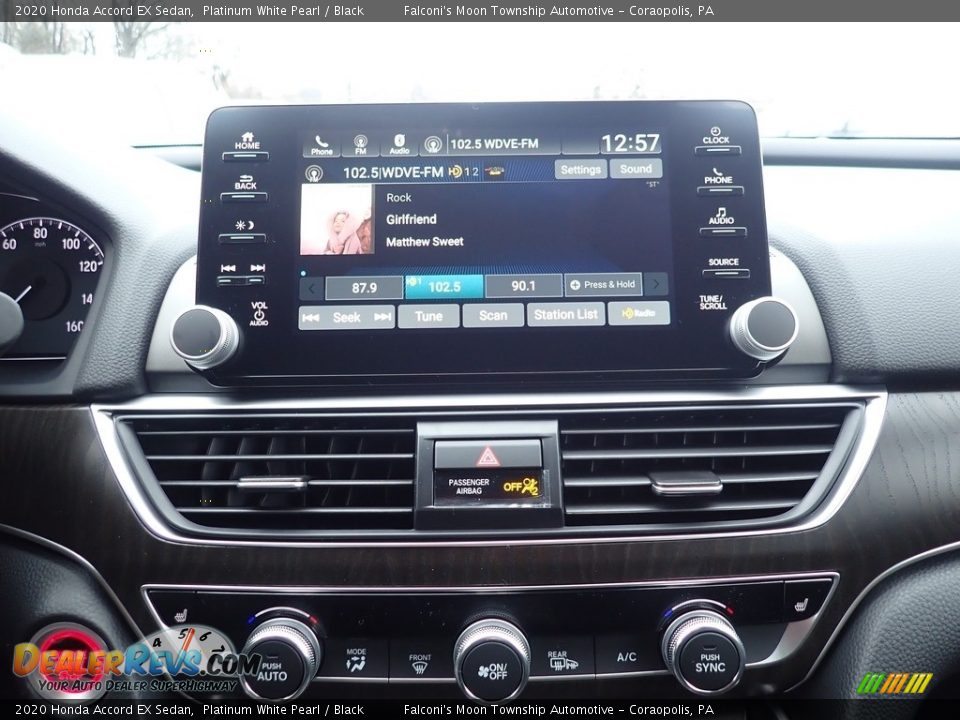 2020 Honda Accord EX Sedan Platinum White Pearl / Black Photo #15