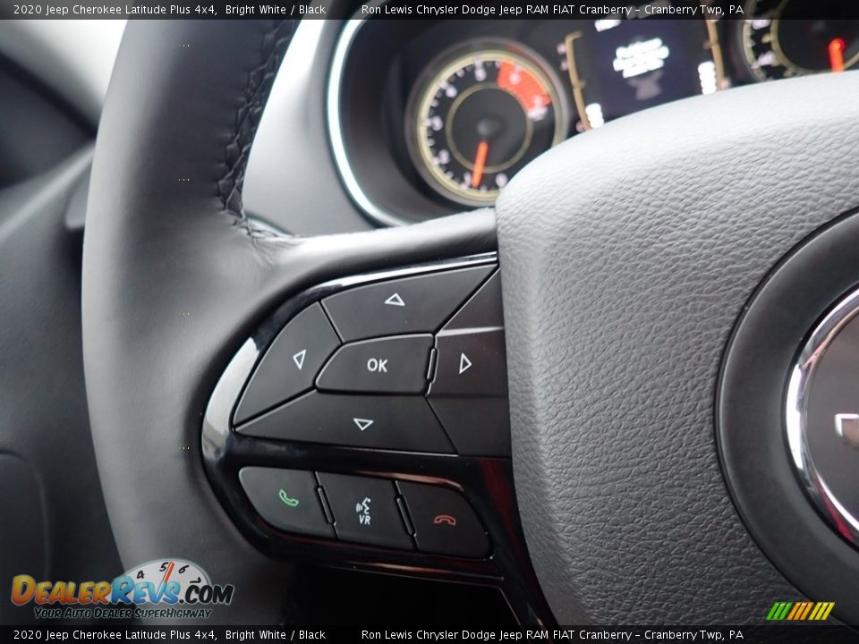 2020 Jeep Cherokee Latitude Plus 4x4 Bright White / Black Photo #16