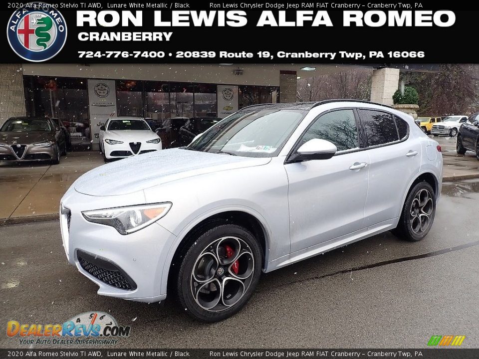 2020 Alfa Romeo Stelvio TI AWD Lunare White Metallic / Black Photo #1