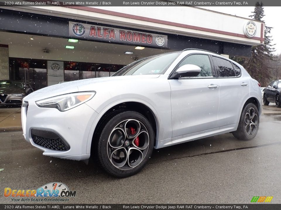 2020 Alfa Romeo Stelvio TI AWD Lunare White Metallic / Black Photo #2