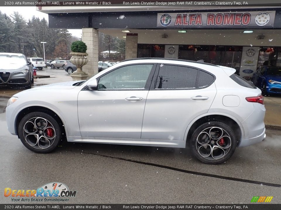 2020 Alfa Romeo Stelvio TI AWD Lunare White Metallic / Black Photo #3