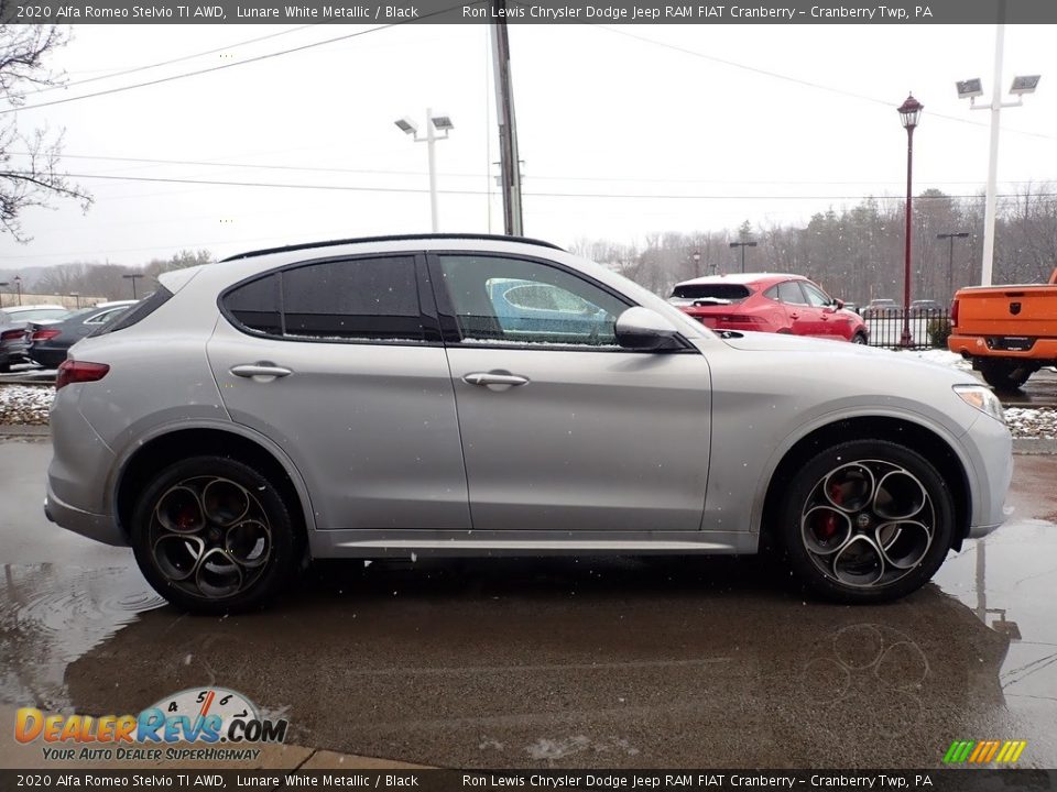 2020 Alfa Romeo Stelvio TI AWD Lunare White Metallic / Black Photo #6