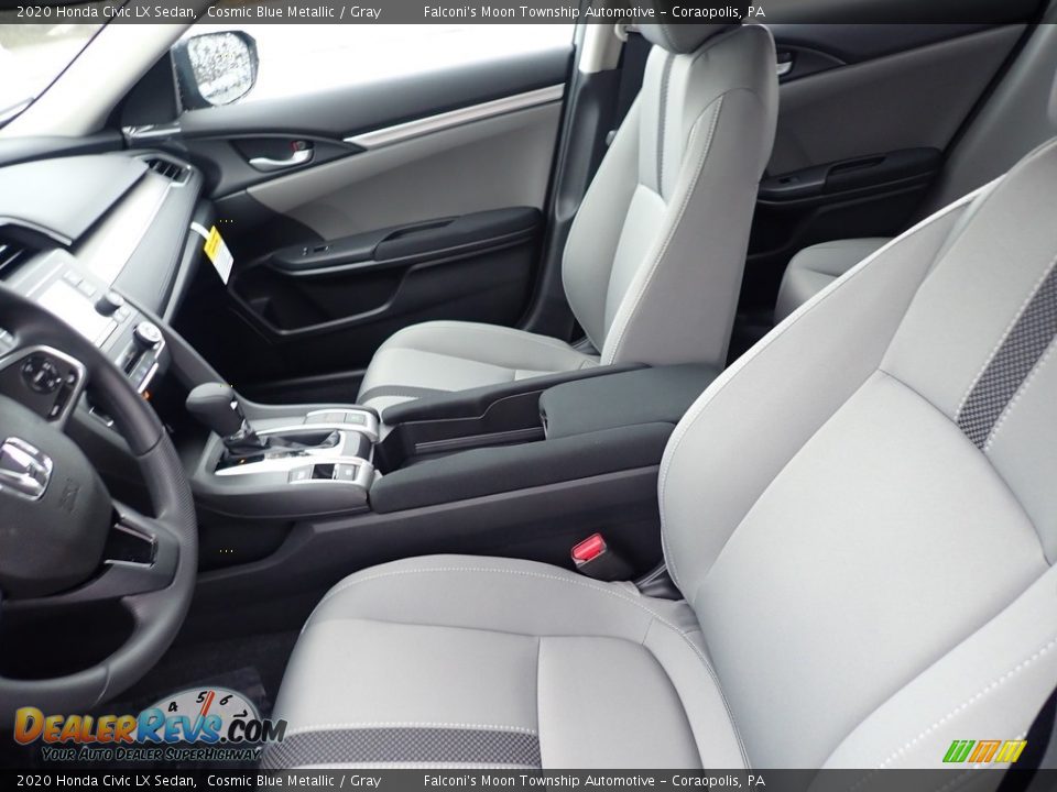 2020 Honda Civic LX Sedan Cosmic Blue Metallic / Gray Photo #9