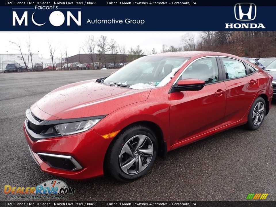 2020 Honda Civic LX Sedan Molten Lava Pearl / Black Photo #1