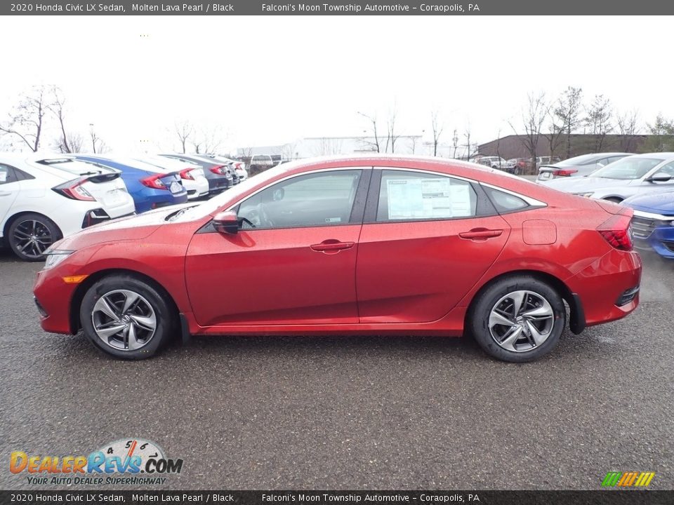 Molten Lava Pearl 2020 Honda Civic LX Sedan Photo #2
