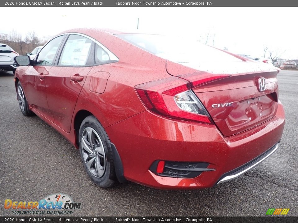 2020 Honda Civic LX Sedan Molten Lava Pearl / Black Photo #3