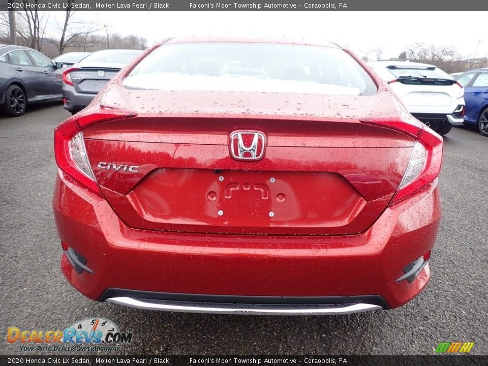 2020 Honda Civic LX Sedan Molten Lava Pearl / Black Photo #4