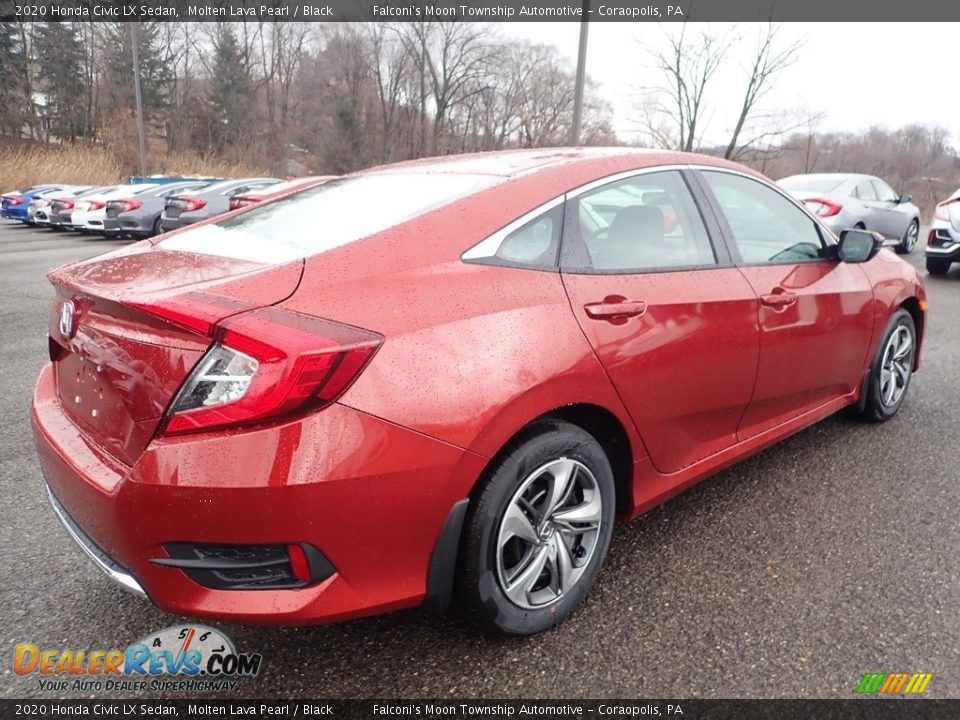 2020 Honda Civic LX Sedan Molten Lava Pearl / Black Photo #5
