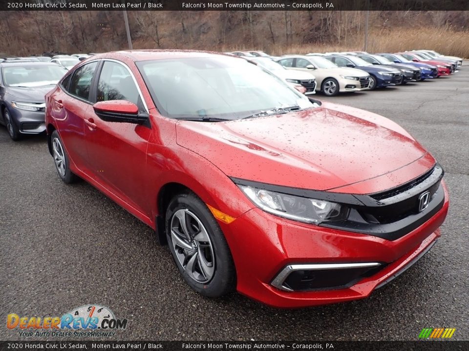 Front 3/4 View of 2020 Honda Civic LX Sedan Photo #6