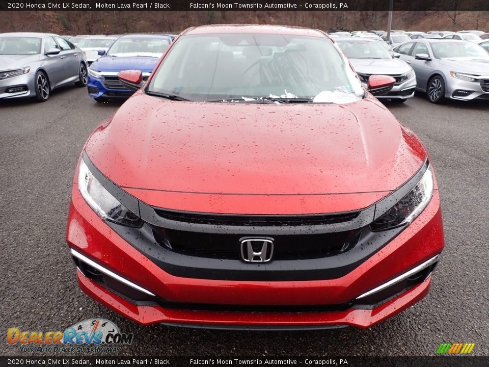 2020 Honda Civic LX Sedan Molten Lava Pearl / Black Photo #7