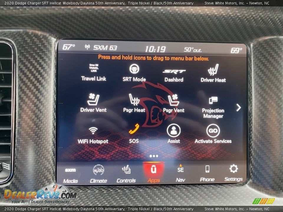 Controls of 2020 Dodge Charger SRT Hellcat Widebody Daytona 50th Anniversary Photo #27