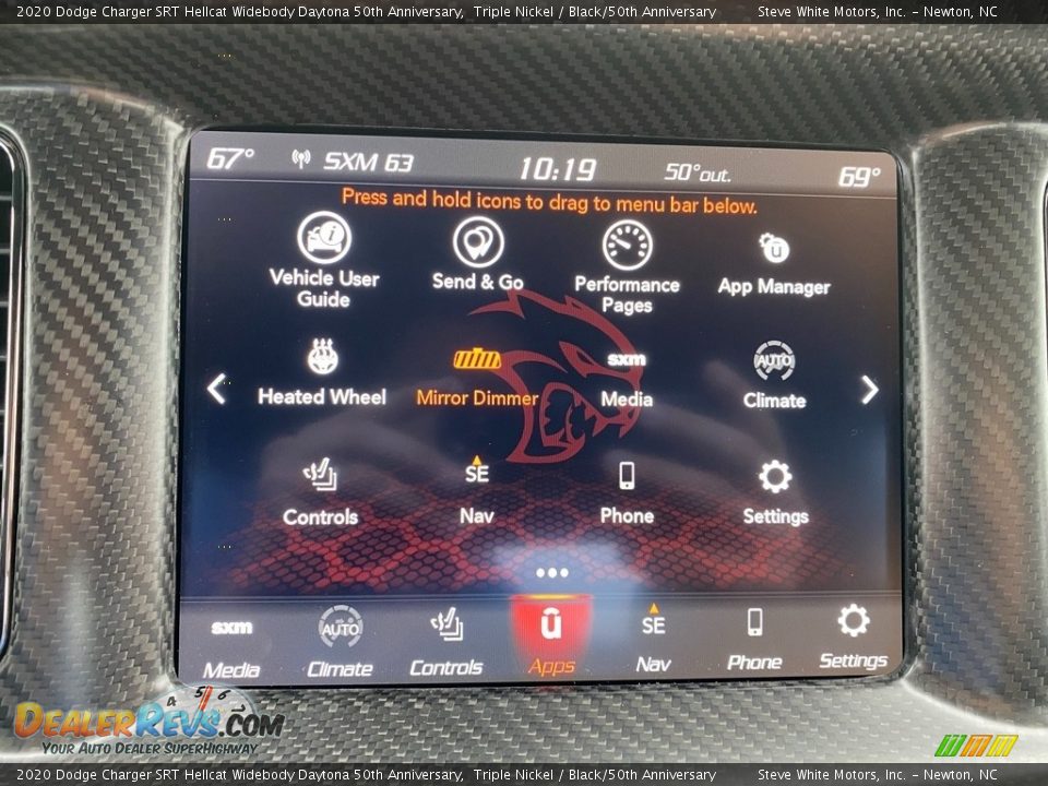 Controls of 2020 Dodge Charger SRT Hellcat Widebody Daytona 50th Anniversary Photo #28