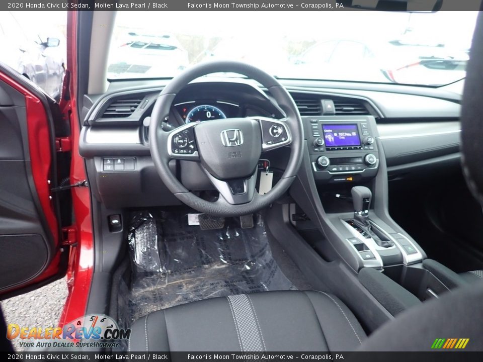 Black Interior - 2020 Honda Civic LX Sedan Photo #11